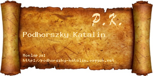 Podhorszky Katalin névjegykártya